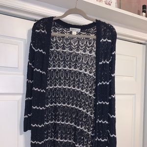 Christopher & Banks Crocheted Duster Cardigan
